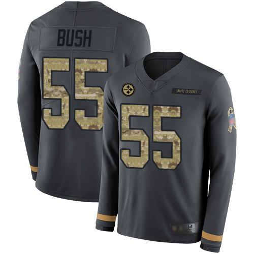 Steelers 55 Devin Bush Olive Men S Stitched Football Limited 2017